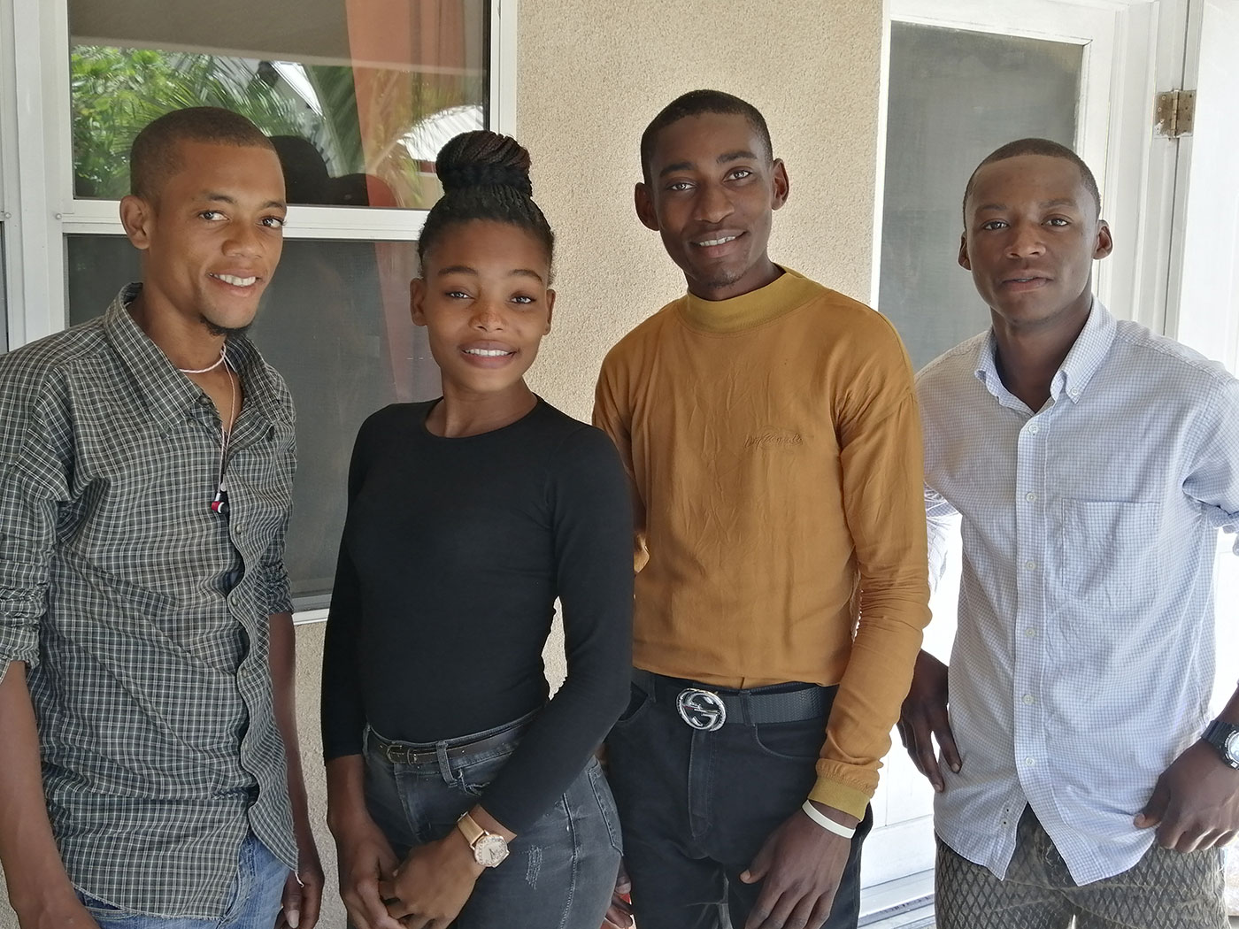 Four members of the Haiti Reforestation Partnership's new mentoring program.